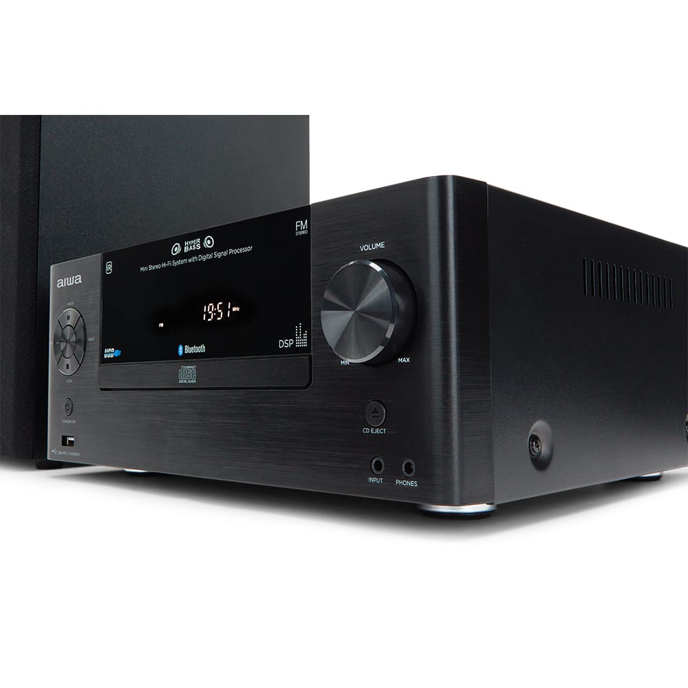 AIWA MCBT-550 Mini Hi-Fi – 50W, Bluetooth, CD og FM