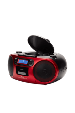 AIWA RC-300 Boombox med CD, kassett, DAB+, Bluetooth og USB, rød