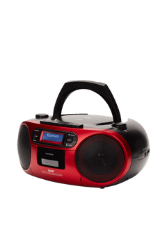 AIWA RC-300 Boombox med CD, kassett, DAB+, Bluetooth og USB, rød