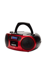 AIWA RC-300 Boombox med CD, kassett, DAB+, Bluetooth og USB, rød