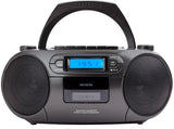 AIWA RC-250 Boombox – CD, kassett, Bluetooth og FM, svart