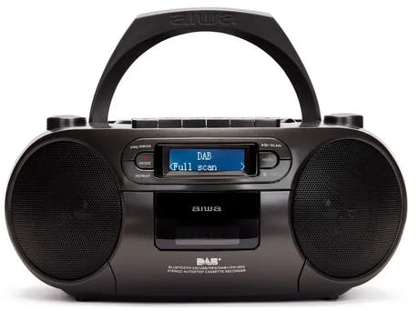 AIWA RC-300 Boombox med CD, kassett, DAB+, Bluetooth og USB, svart