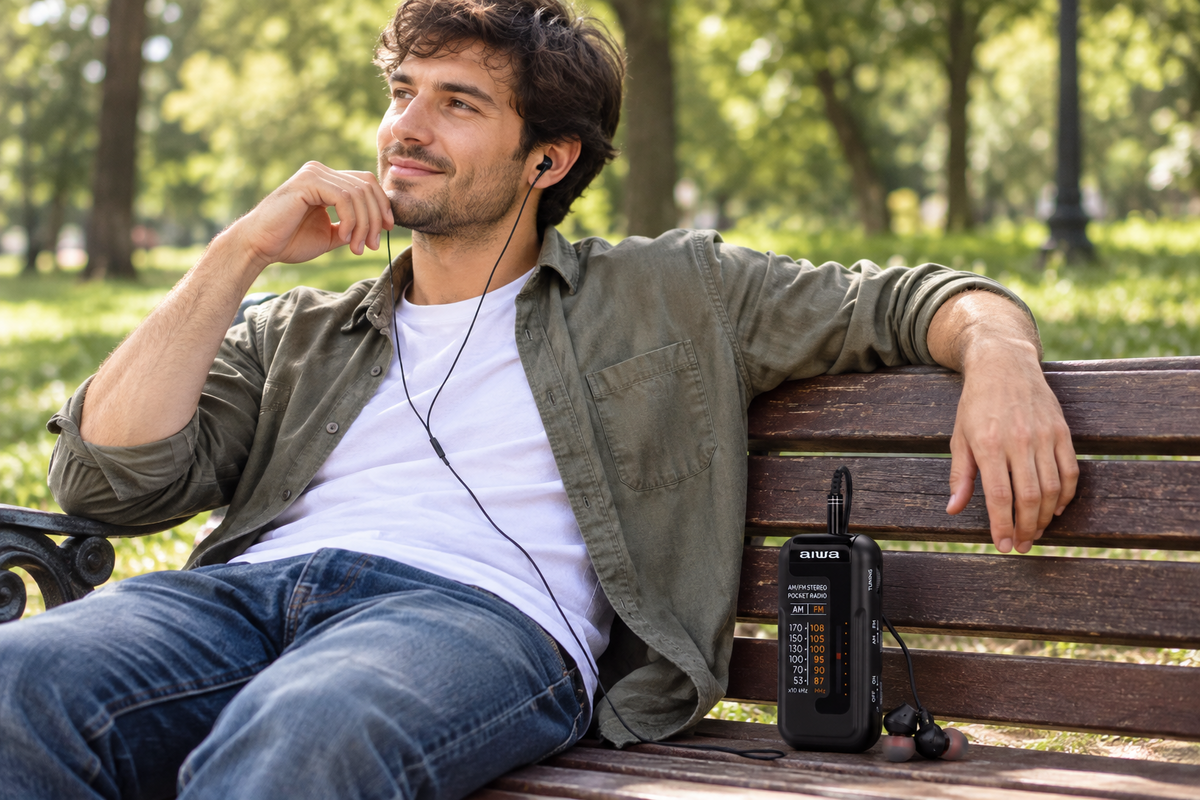 Aiwa RM-10BK bærbar radio, Svart