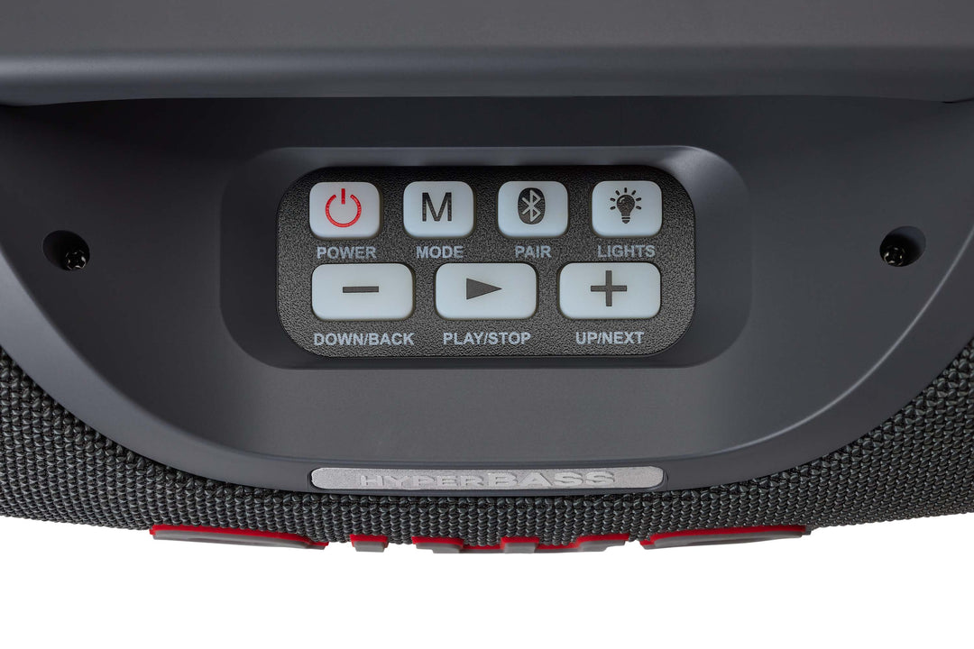 AIWA SPB-680 – 20W bærbar Bluetooth Party-høyttaler med RGB-lys, grå
