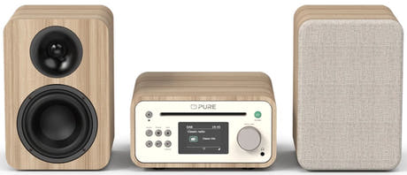 Pure Classic Stereo Mini Hi-Fi System – DAB+, CD, Bluetooth, 40W, Eik