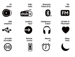 Pure Classic Stereo Mini Hi-Fi System – DAB+, CD, Bluetooth, 40W, Eik
