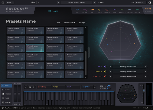 SkyDust 3D immersiv synth-plug-in