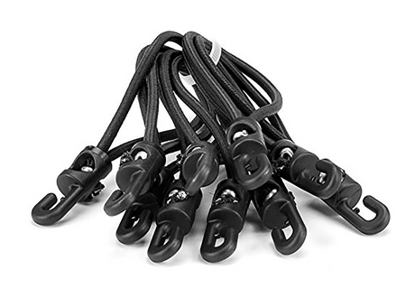 Spannfix elastiske bånd 10 stk. (Svart)