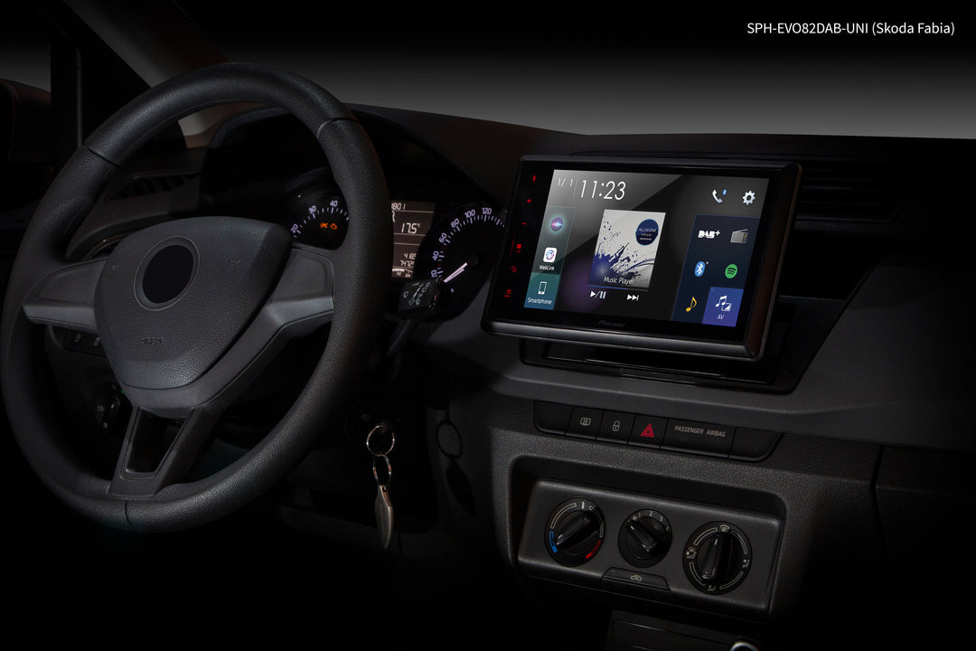 Pioneer SPH-EVO82DAB-Uni1-DIN Bilstereo med Apple CarPlay , DAB og Bluetooth