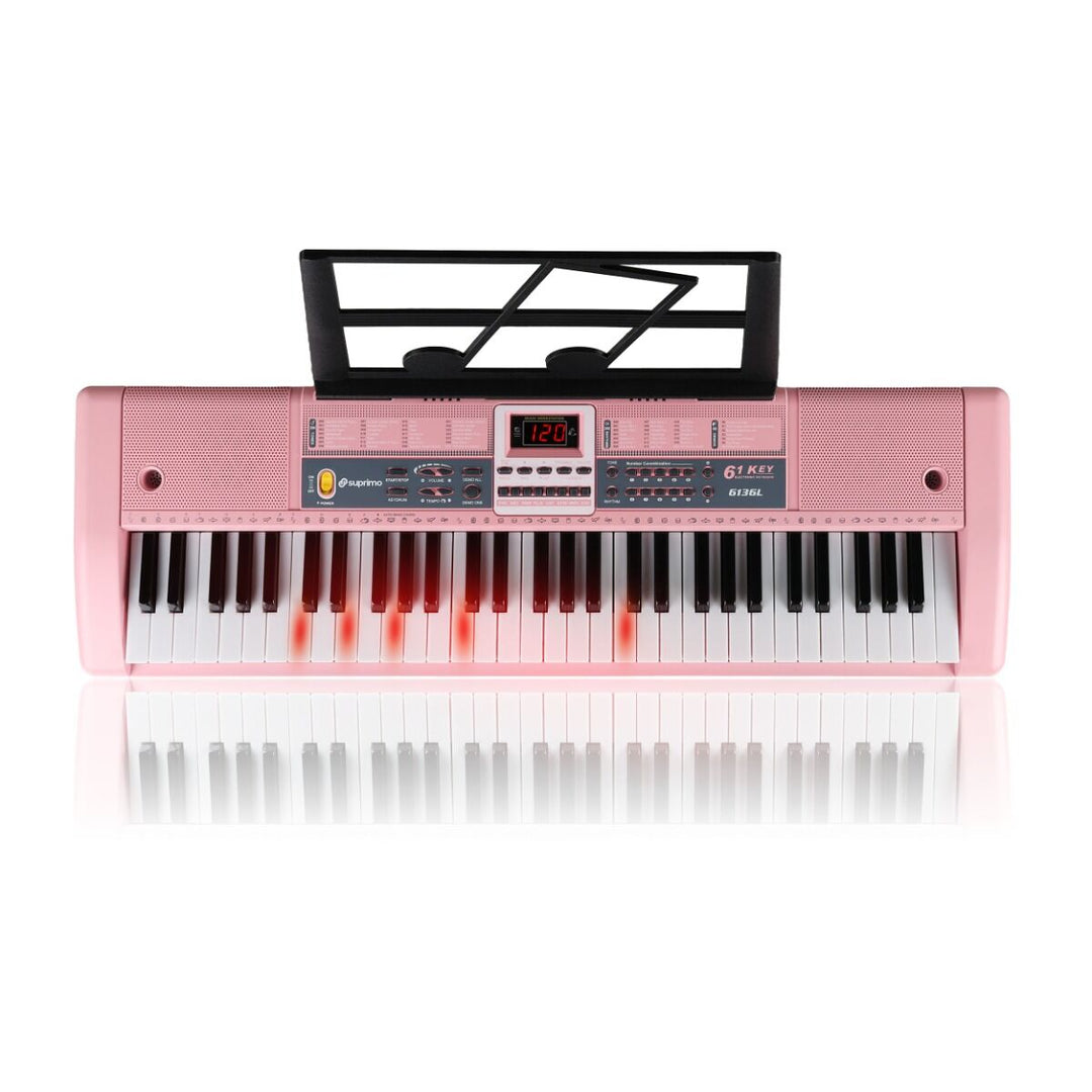 Suprimo Keyboard til Børn med mikrofoner – Pink