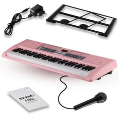 Suprimo Keyboard til Børn med mikrofoner – Pink