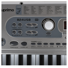 SUPRIMO 824 USB Keyboard med mikrofon, MP3-spiller og notestativ
