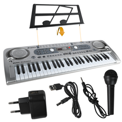 SUPRIMO 824 USB Keyboard med mikrofon, MP3-spiller og notestativ