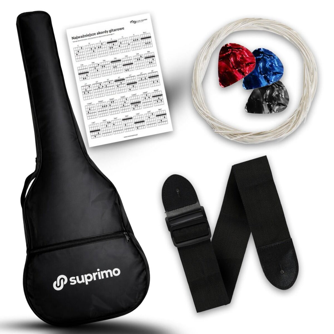 Suprimo CGS2 BK Klassisk guitarsæt 4/4, Sort