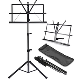 Notestativ med veske – foldbart og høydejusterbart 65–130 cm