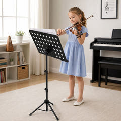 D4 notestativ justerbart 82-146 cm, svart
