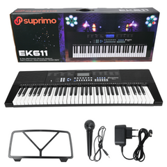 Suprimo EK611 Keyboard 61 tangenter, svart