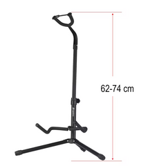Sammenleggbart gitarstativ 62-74 cm med Sikkerhetsrem