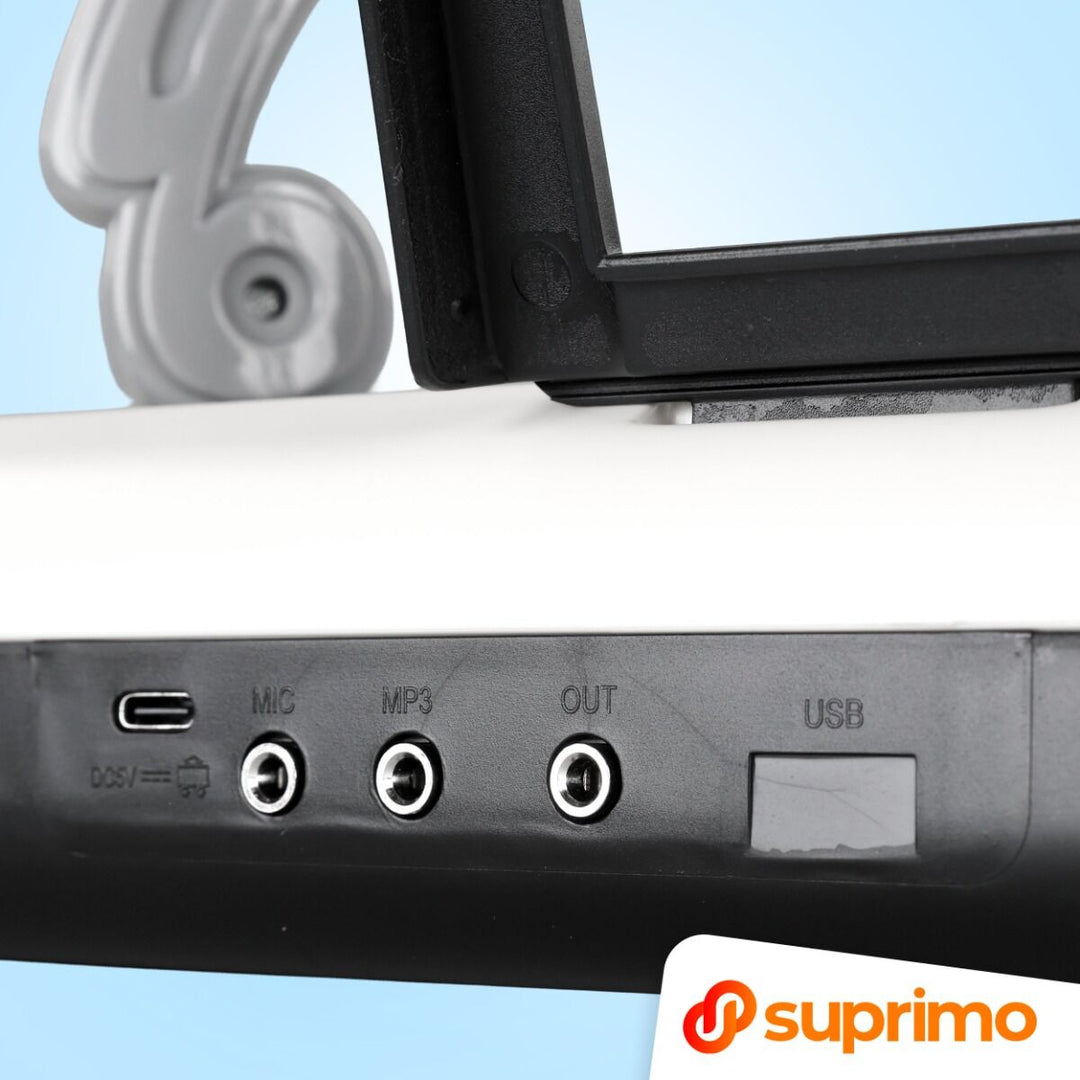 SUPRIMO KEY61 KD Keyboard 61 tangenter med mikrofoner, hvit