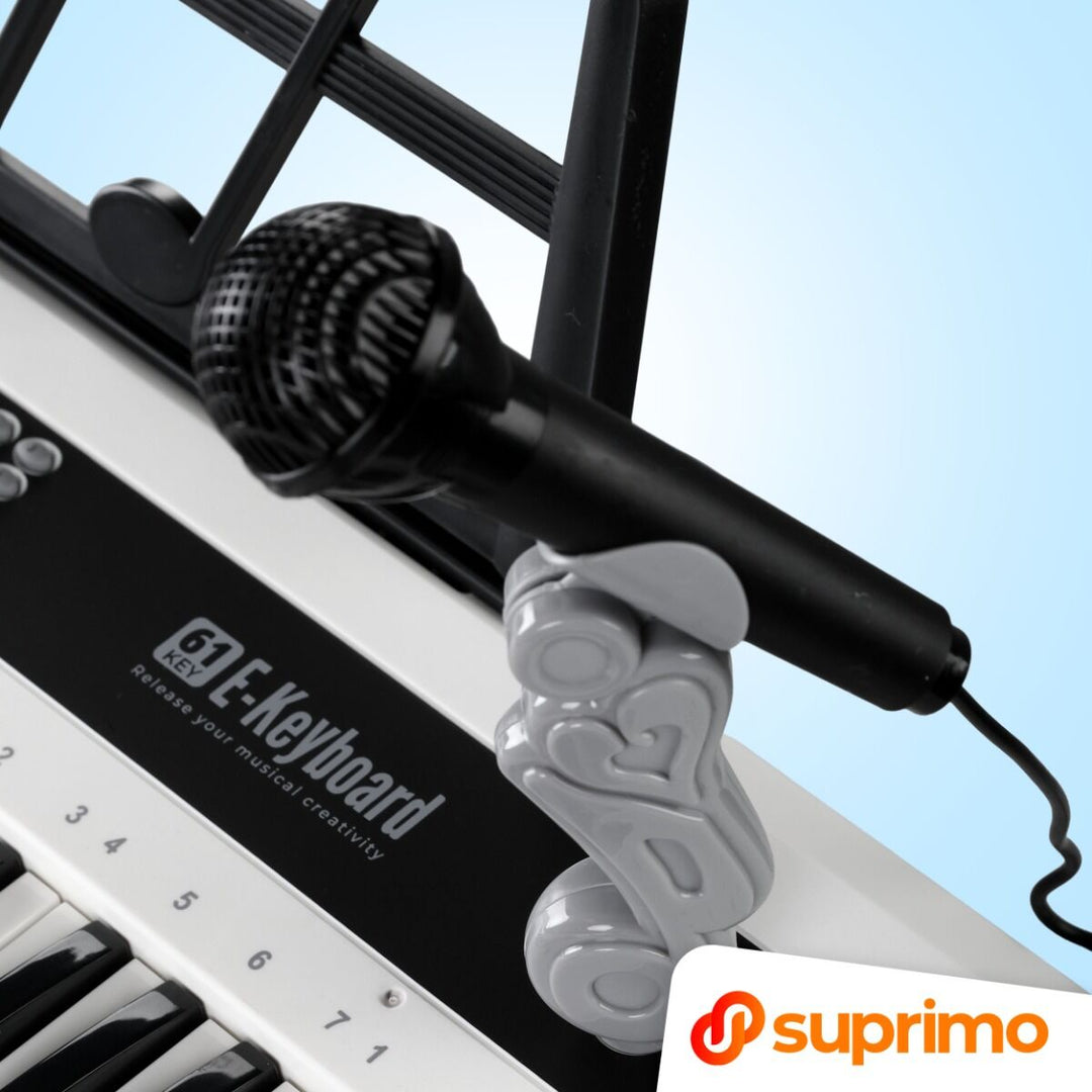 SUPRIMO KEY61 KD Keyboard 61 tangenter med mikrofoner, hvit