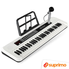 SUPRIMO KEY61 KD Keyboard 61 tangenter med mikrofoner, hvit