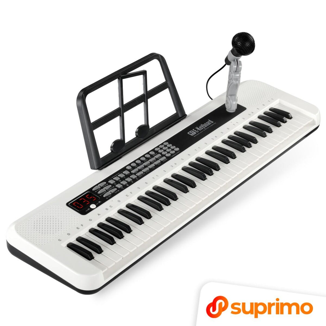SUPRIMO KEY61 KD Keyboard 61 tangenter med mikrofoner, hvit