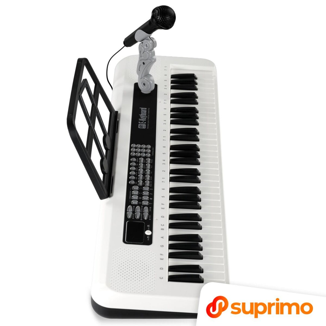 SUPRIMO KEY61 KD Keyboard 61 tangenter med mikrofoner, hvit