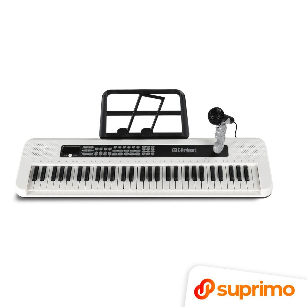 SUPRIMO KEY61 KD Keyboard 61 tangenter med mikrofoner, hvit