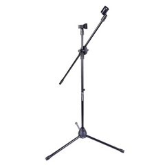 Mikrofonstativ M1 med bomarm for 2 mikrofoner – sort