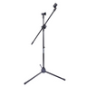 Mikrofonstativ M1 med bomarm for 2 mikrofoner – sort
