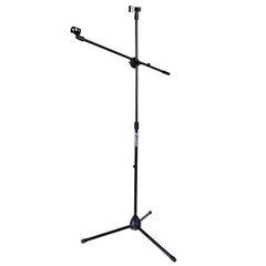 Mikrofonstativ M1 med bomarm for 2 mikrofoner – sort