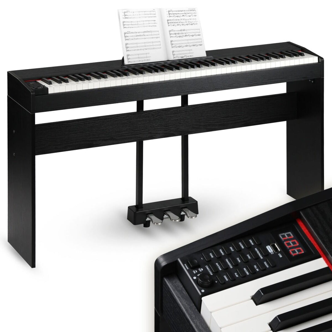 Suprimo SDP88 BK Digital Piano 88 med vektede tangenter, Sort