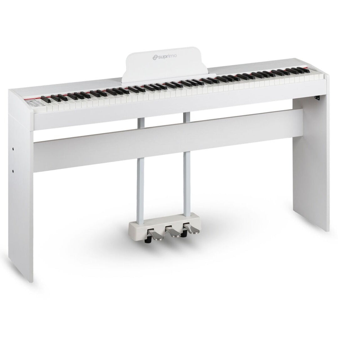 Suprimo SDP88 WH Digital Piano 88 med vektede Tangenter, Hvit