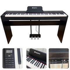 Suprimo SDP88 BK Digital Piano 88 med vektede tangenter, Sort