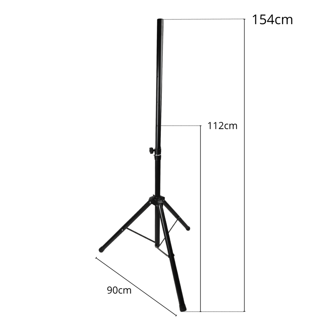 Høyttalerstativ Tripod Sort med Sikkerhetspinne