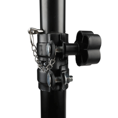 Høyttalerstativ Tripod Sort med Sikkerhetspinne