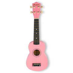 Ukulelesett med Etui, Tuner og Tilbehør, Pink