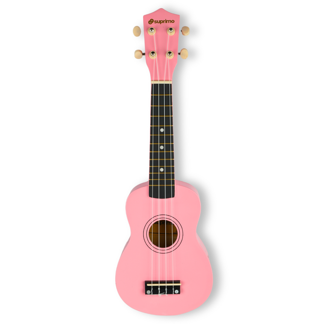 Ukulelesett med Etui, Tuner og Tilbehør, Pink