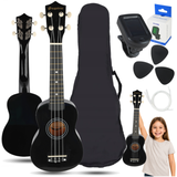 SUPRIMO UK21 SÆT BK sopran ukulele 21" sort