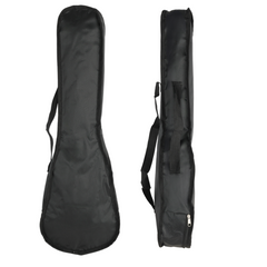 Ukulelesett med etui, tuner og tilbehør, svart