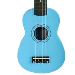Ukulelesett med Etui, Tuner og Tilbehør, Blå