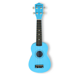 Ukulelesett med Etui, Tuner og Tilbehør, Blå
