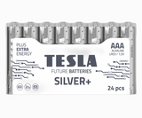 Tesla Silver+ AAA Alkaline Batterier (24 stk)
