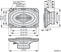 Pioneer TS-A4671F bilhøyttaler (210W, 4"x6")