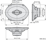 Pioneer TS-A6881F bilhøyttaler (350W, 6"x8")