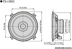Pioneer TS-1301i bilhøyttaler (13 cm, 5,25")