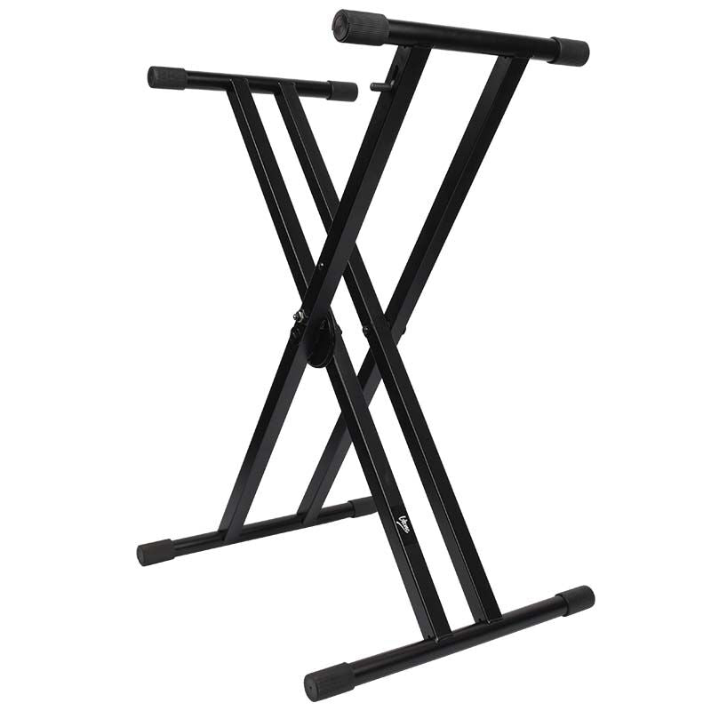 Keyboardstativ, selvjusterende med sikkerhetslås