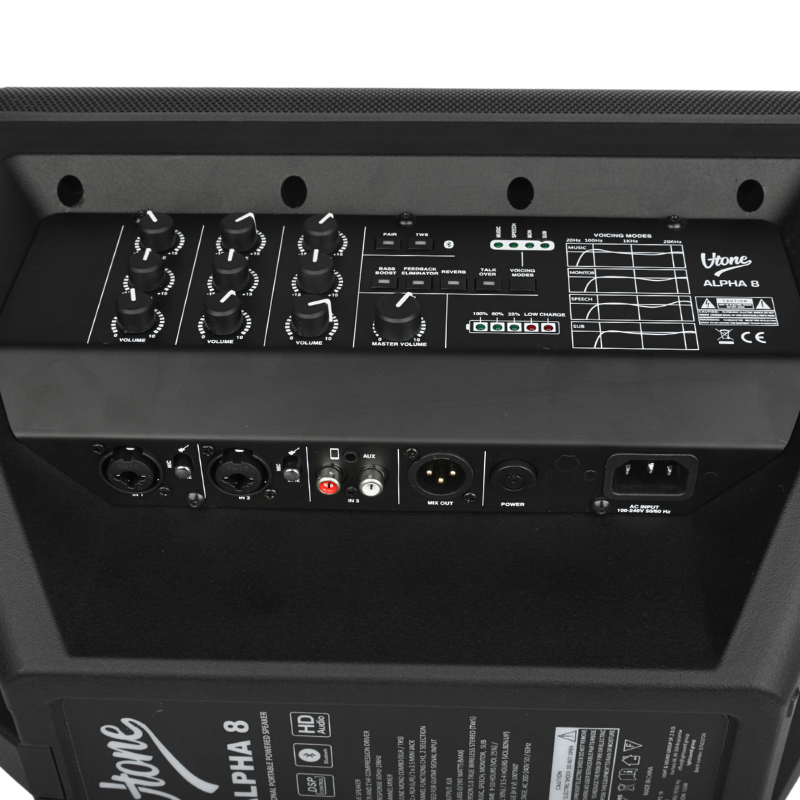 V-TONE ALPHA 8 aktiv høyttaler med batteri