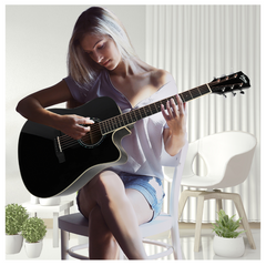V-TONE VEAG1 CE BK elektroakustisk gitar 4/4 dreadnought cutaway svart