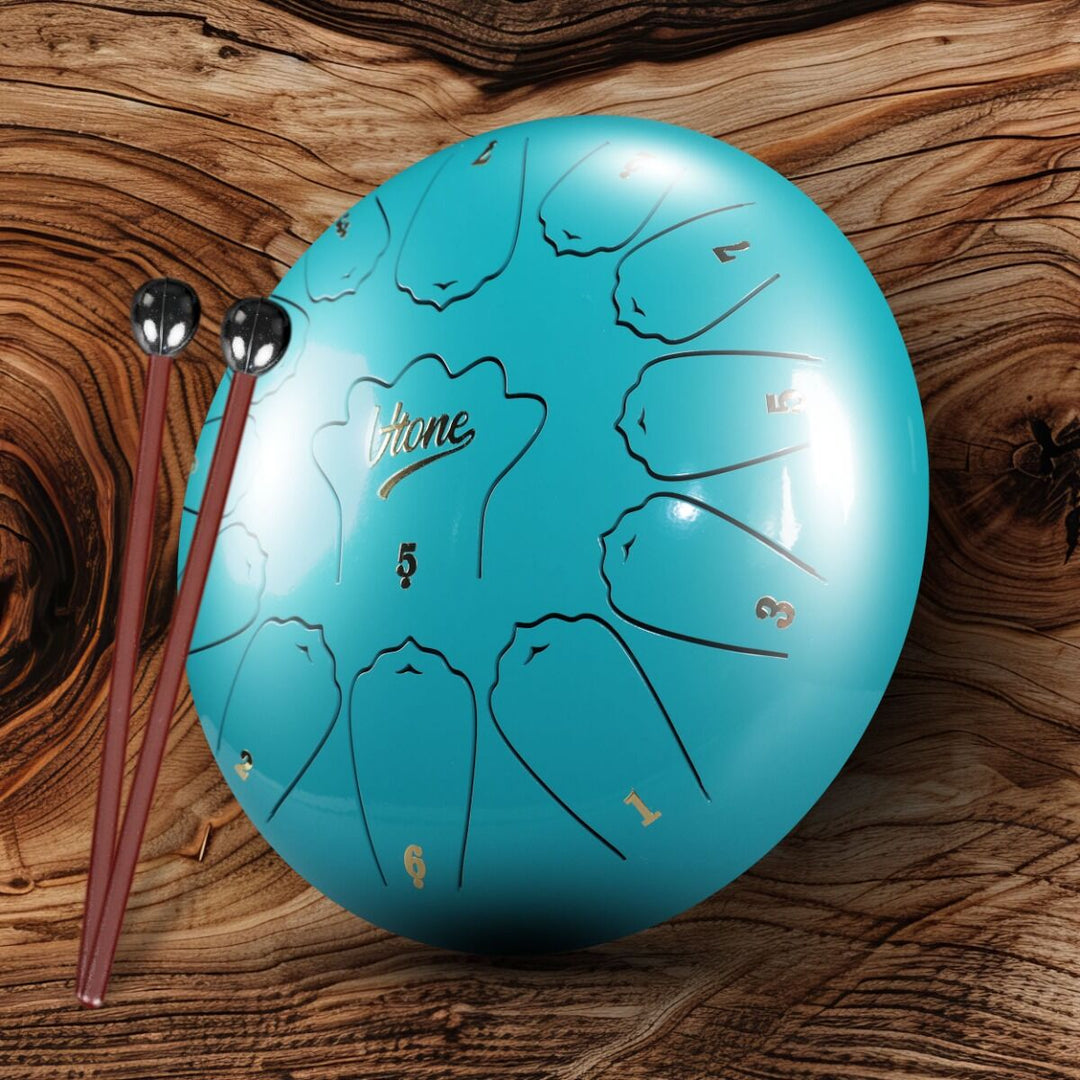 Tongue Drum 12" Cyan inkl. veske (13 toner C-skala)